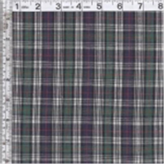 Textile Creations 02 44 in. Classic Yarn-Dyed Tartan Plaid Mckenzie - Navy, Green, White & Red