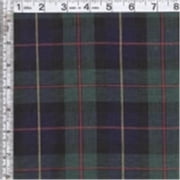 Cotton Classic Tartans Plaid Green Navy Red Yellow Crisp Finish Textile Creations Cotton Fabric Print by the Yard 0565669