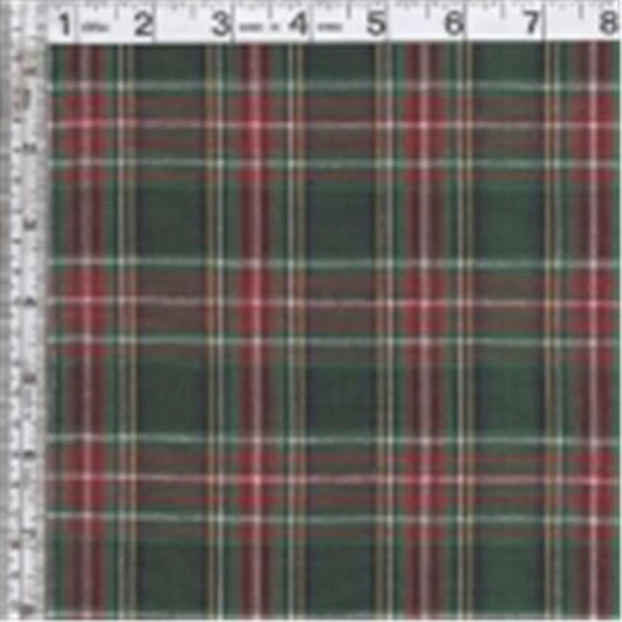 Textile Creations 32 44 in. Classic Yarn-Dyed Tartan Plaid - Green, Red & Yellow