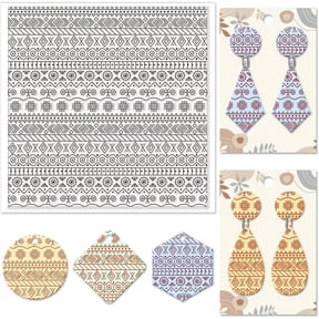 Textile Geometric Silicone Texture Stamp Polymer Clay Molds DIY Clay Texture Tools