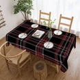thumbnail image 1 of Textile Grid Geometric Plaid Rectangular Tablecloth 55"x70" with Lace Edge, Washable Durable Table Cover for Dining, Indoor Outdoor Home Restaurant Decor, 1 of 5