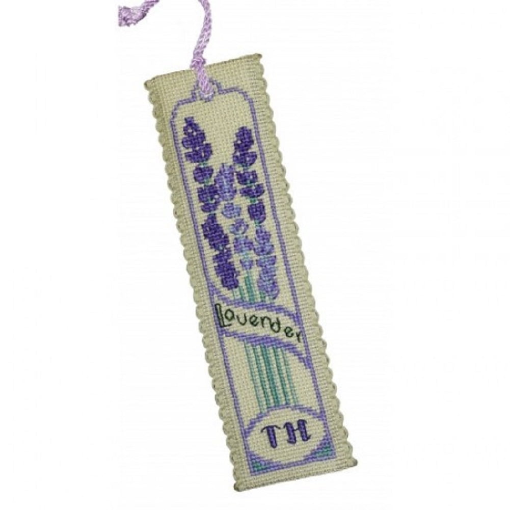 Textile Heritage Counted Cross Stitch Bookmark Kit - Lavender 
