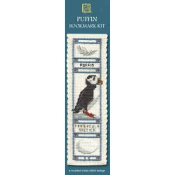 Textile Heritage Counted Cross Stitch Bookmark Kit - Puffin