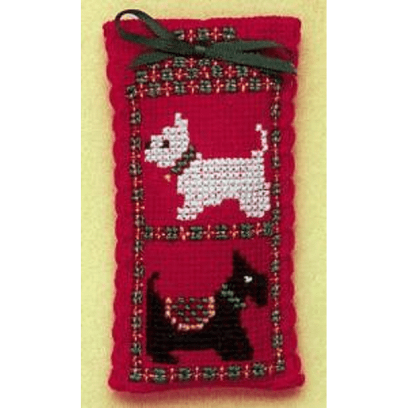 Textile Heritage Lavender Sachet Counted Cross Stitch Kit - Scotties & Westies