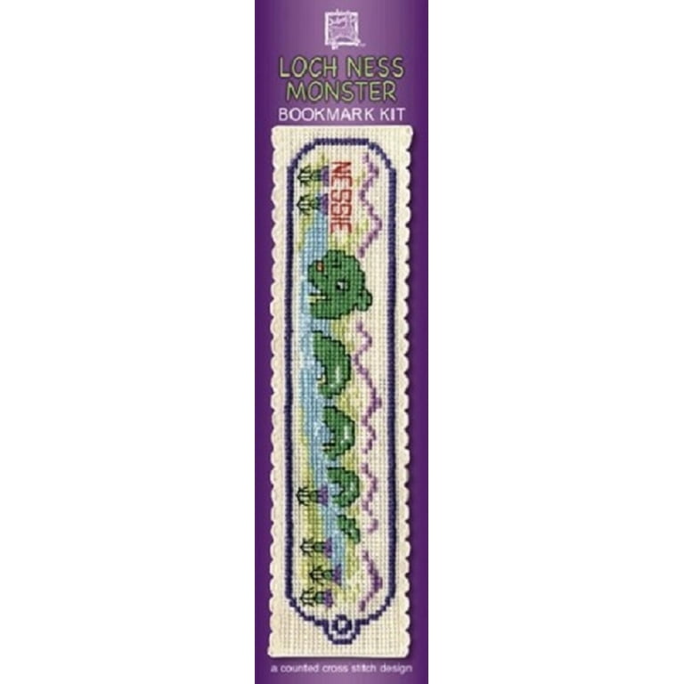 Textile Heritage Loch Ness Monster Counted Cross Stitch Bookmark Kit