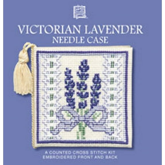 Textile Heritage Needle Case Counted Cross Stitch Kit - Victorian Lavender