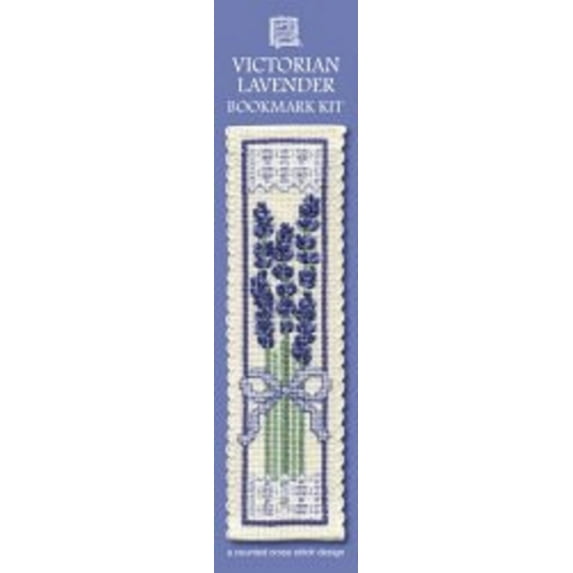Textile Heritage Victorian Lavender Counted Cross Stitch Bookmark Kit