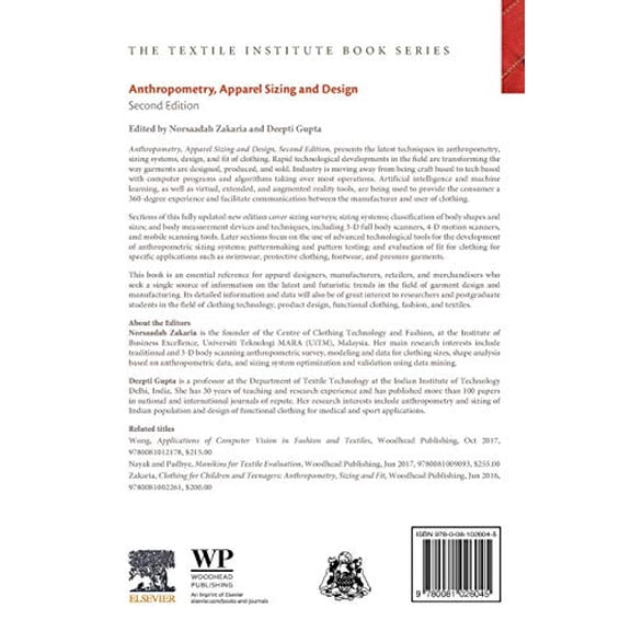 Pre-Owned Textile Institute Book: Anthropometry, Apparel Sizing and Design (Paperback)