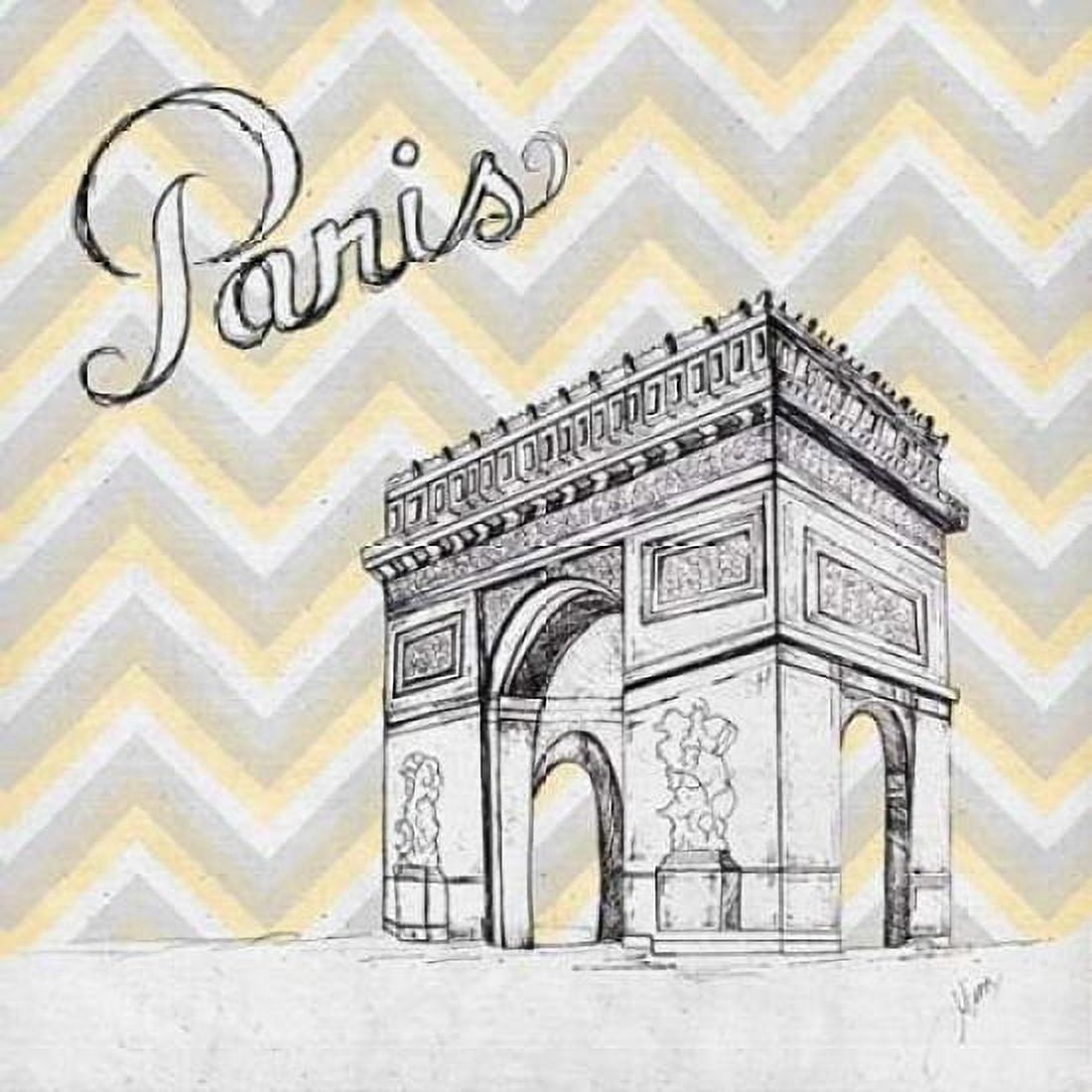 Textile Paris Canvas Art - Gina Ritter (24 x 24)