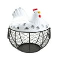 thumbnail image 1 of Textile Storage for Home Metal, Home Textile Storage 1X Basket, 1X Hen Lid (White-One Size), 1 of 4