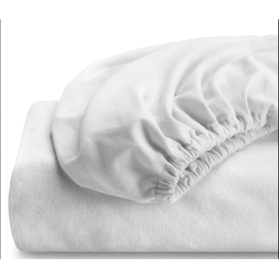 Textile Topia T-180 Twin Fitted Sheets – White, Soft Cotton-Blend, Durable & Easy Care Bedding for Home, Airbnb & Hospitality – 6 Pack