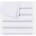 thumbnail image 1 of Textile Topia T-180 Twin Flat Bed Sheets 66”x104” – Soft & Durable Cotton-Blend, Hotel Quality Bedding, Machine Washable – 6 Pack, 1 of 4