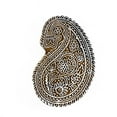 thumbnail image 1 of Textile Wooden Blocks Stamp Paisley Pattern Decorative Hand Carved Printing Block, 1 of 4