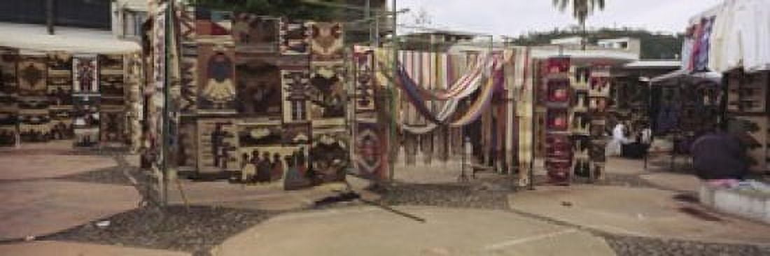 Textile products in a market Ecuador Canvas Art - Panoramic Images (18 x 6)
