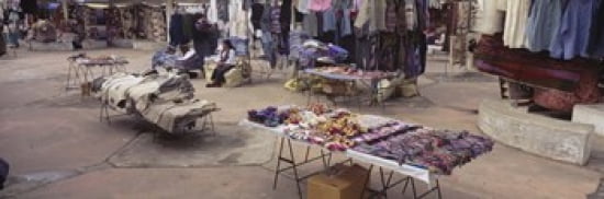 Textile products in a market Ecuador Canvas Art - Panoramic Images (36 x 12)