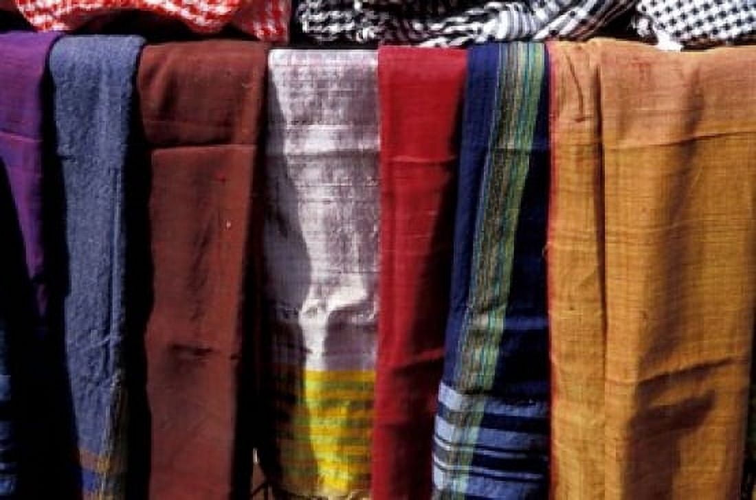 Textiles For Sale in Khan al-Khalili Bazaar Cairo Egypt Canvas Art - Cindy Miller Hopkins DanitaDelimont (36 x 24)