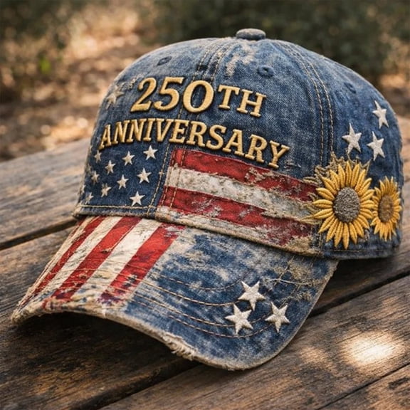 Textilo 250 Anniversary USA Hat, USA 250th Anniversary Commemorative Hat, 1776-2026 Distressed Baseball Cap, American Heritage Tribute Hat Gift Honoring Patriots & Veterans A