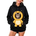 thumbnail image 1 of Textilo Christmas Pet Pouch Hoodie for Women Men Zip Up Long Sleeve Hooded Sweatshirt with Kangaroo Pockets Drawstring Cute Funny Santa Holiday Dog Pouch Christmas Hoodies, 1 of 6
