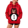 thumbnail image 1 of Textilo Pet Pouch Christmas Hoodie for Women Men Zip Up Long Sleeve Carrier Hoodie with Kangaroo Pockets Drawstring Santa Holiday Funny Cute Christmas Cat Pouch Hoodie, 1 of 6