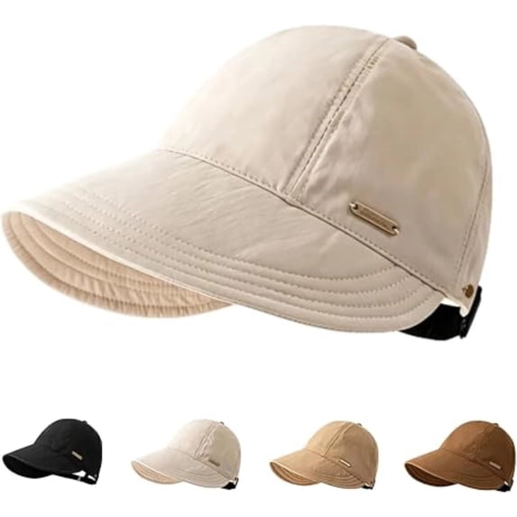 Textilo Women's Wide Brim Sun Visor Hat Upf50+ Wide-Brim UV-Protection Breathable Adjustable Sun Hat