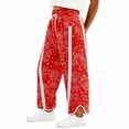 thumbnail image 1 of Textilo Womens Baggy Wide Leg Pants Elastic High Waisted Sweatpants with Side Pockets Drawstring Joggers Comfy Loose Fit Fall Winter Casual Lounge Slacks, 1 of 5