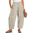 thumbnail image 1 of Textilo Womens Barrel Sweatpants Cheetah Print Wide Leg Sweatpants with Side Pockets Drawstring Elastic Waist Trouser Comfy Loose Fit Fall Winter Casual Lounge Clothes, 1 of 7