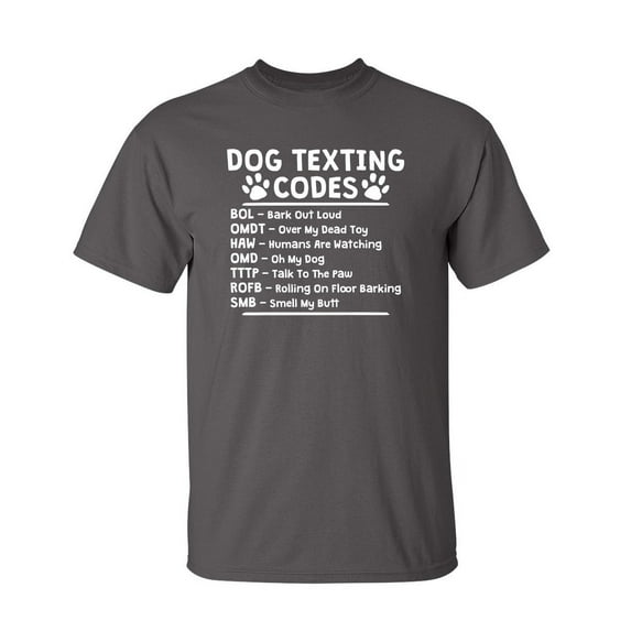Texting Codes Sarcastic Humor Graphic Novelty Super Soft Ring Spun Funny T Shirt