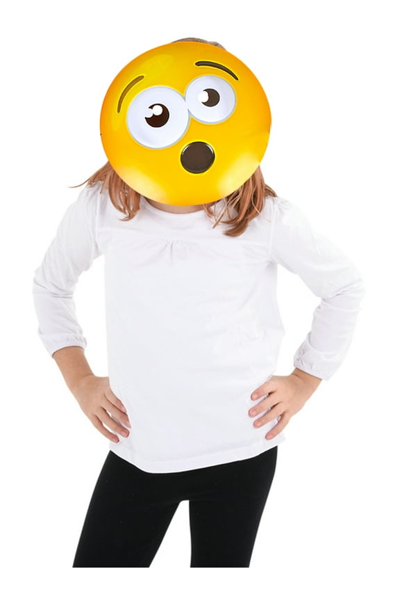 Texting Emoticon O Face Surprised Mask Costume Accessory
