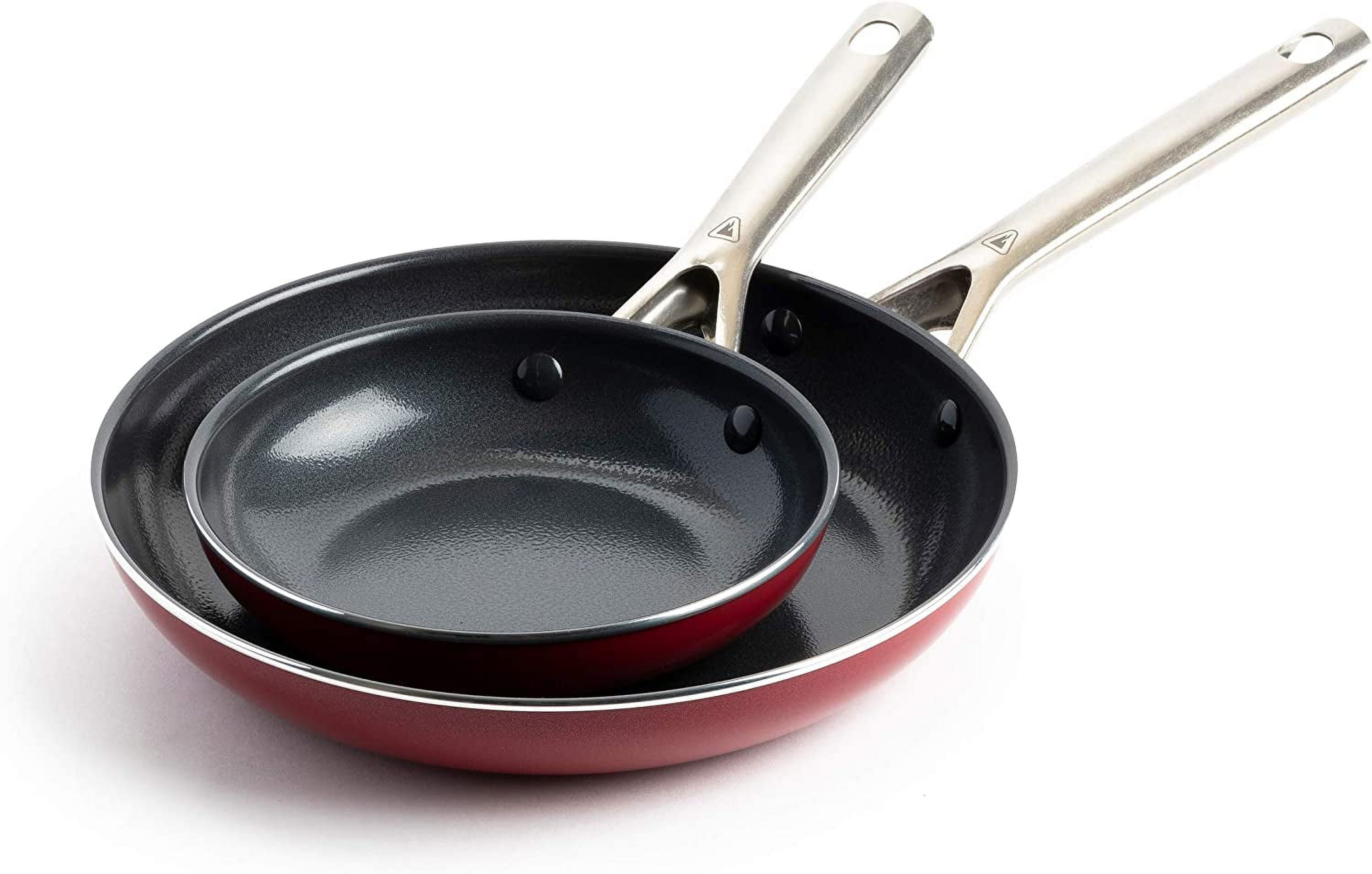 Textu Ceramic Nonstick, 7" 10" Frying Pan Skillet Set With Stainless