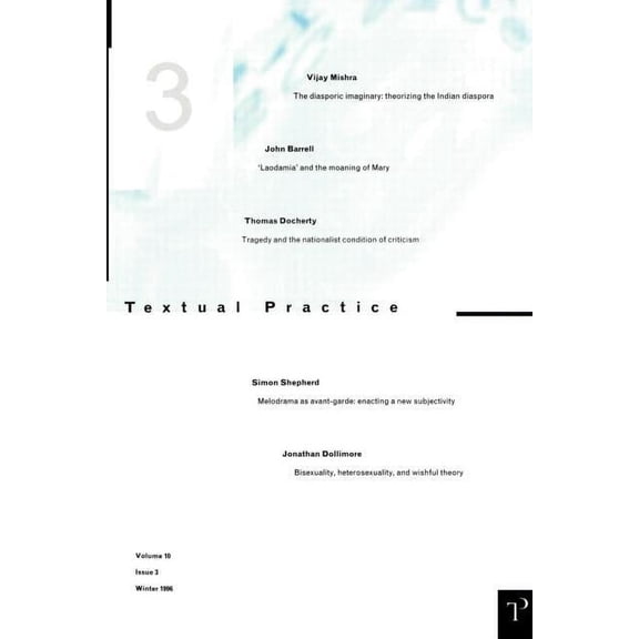Textual Practice 103 Textual Practice 10.3, Book 10, (Paperback)