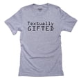 thumbnail image 1 of Textually Gifted - Hilarious Texting Addict Design Men's Grey T-Shirt, 1 of 2