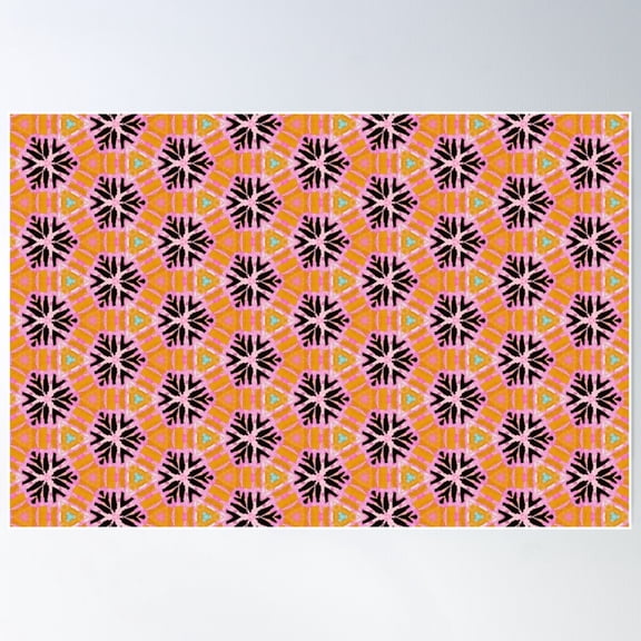 Textural Block Print Acrylic Paint Art Abstract Poster Wall Art, Modern Wall Decor For Living Room Bedroom, 8x12 UNFRAMED