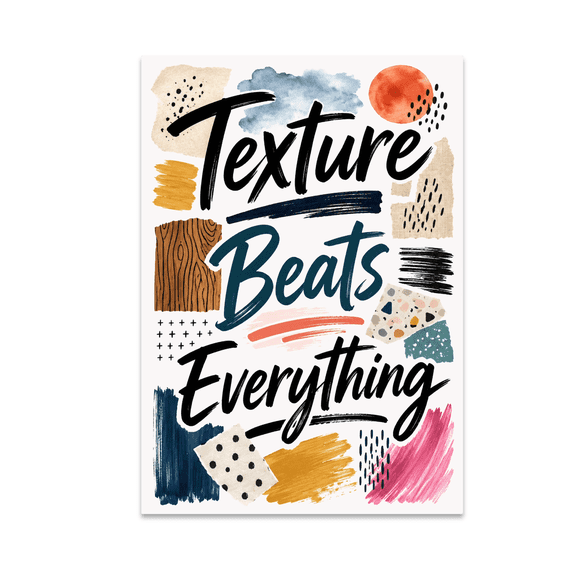 Texture Beats Everything - Digital Art Enthusiast - 13x19 Poster Print