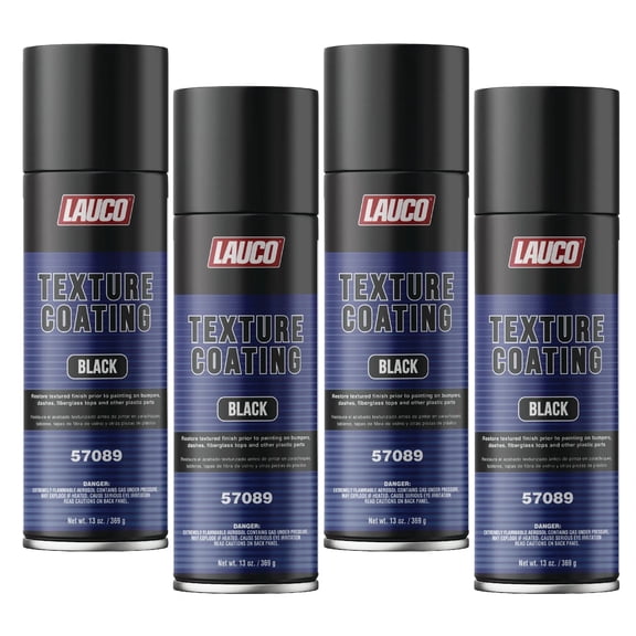 Texture Coating Black 13oz Aerosol Spray Can - For Automotive and Industrial Use Quantity: 4 Pack