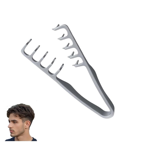 Texture Comb, 2026 Upgrade Voluminous Wide-Toothed Hair Comb, Men's Volumizing Texture Comb, Maximum Root Lift Tool, ABS Plastic Non Slip Grip Styling Comb (Gray)