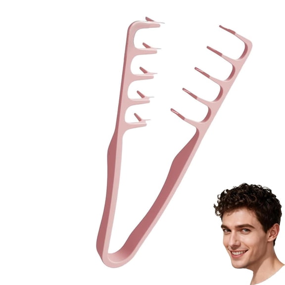 Texture Comb, 2026 Upgrade Voluminous Wide-Toothed Hair Comb, Men's Volumizing Texture Comb, Maximum Root Lift Tool, ABS Plastic Non Slip Grip Styling Comb (Pink)