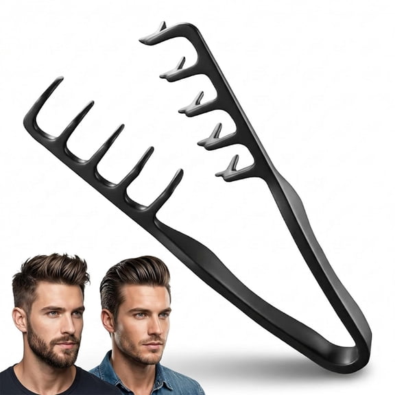 Texture Comb Voluminous Wide Tooth Comb with Salon Design - 2-in-1 Root Lift & Texture Styling Tool, Easy to Use for Fluffy Hair & Bangs for Men & Women