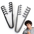 thumbnail image 1 of Texture Comb, Voluminous Wide Tooth Texture Styling Comb for Hair Styling, Root Lifter Comb with Textured Non Slip Grip, ABS Plastic Hair Styling Tool for Men Women (Black+Gray), 1 of 8