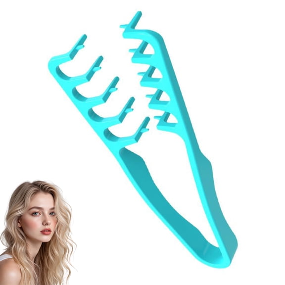 Texture Comb – Volumizing Comb for Men & Women, Hair Texture Comb with Wide & Fine Teeth, Anti-Frizz Fluffy Styling Tool for All Hair Types(Blue)