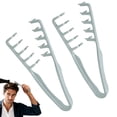 thumbnail image 1 of Texture Comb, Volumizing Fluffy Texture Styling Comb for Men and Women, Wide Tooth Comb Root Lifter Hair Styling Tool for Volume, Fringe Parting & Curly Hair, ABS Plastic (2PCS, Grey), 1 of 8