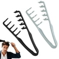 thumbnail image 1 of Texture Comb, Volumizing Fluffy Texture Styling Comb for Men and Women, Wide Tooth Comb Root Lifter Hair Styling Tool for Volume, Fringe Parting & Curly Hair, ABS Plastic (Grey & Black), 1 of 7