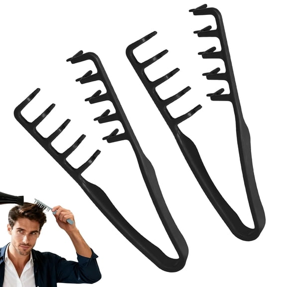 Texture Comb, Volumizing Fluffy Texture Styling Comb for Men and Women, Wide-Tooth Texturizing Styling Tool for Volume & Fringe Parting (Grey)