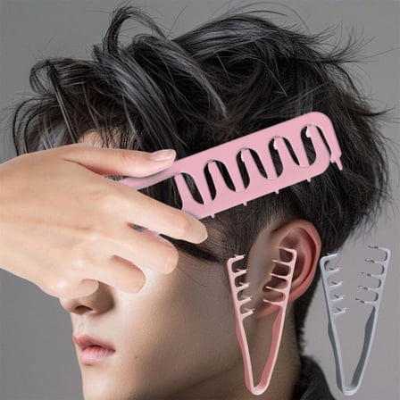 Texture Comb, Volumizing Wide-Tooth Hair Styling Comb, Foundation Capacity Apparatus Maximum Lift Roots Volume Tool, Bangs Seam Grooming Accessory for Women Men (Gray)