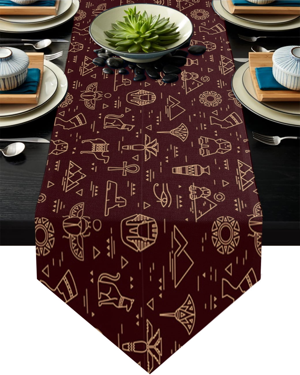 Texture Egypt Pattern Table Runner ration Home ration Table ration
