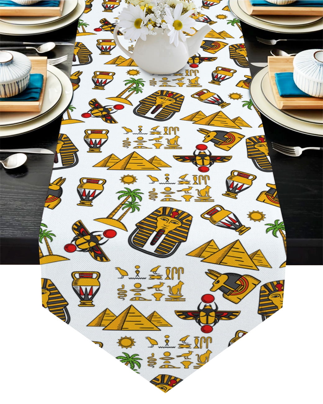 Texture Egypt Pattern Table Runner ration Home ration Table ration