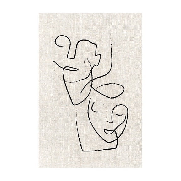 Texture Line Faces Print Wall Art, Modern Wall Decor For Living Room Bedroom, 8x12 UNFRAMED