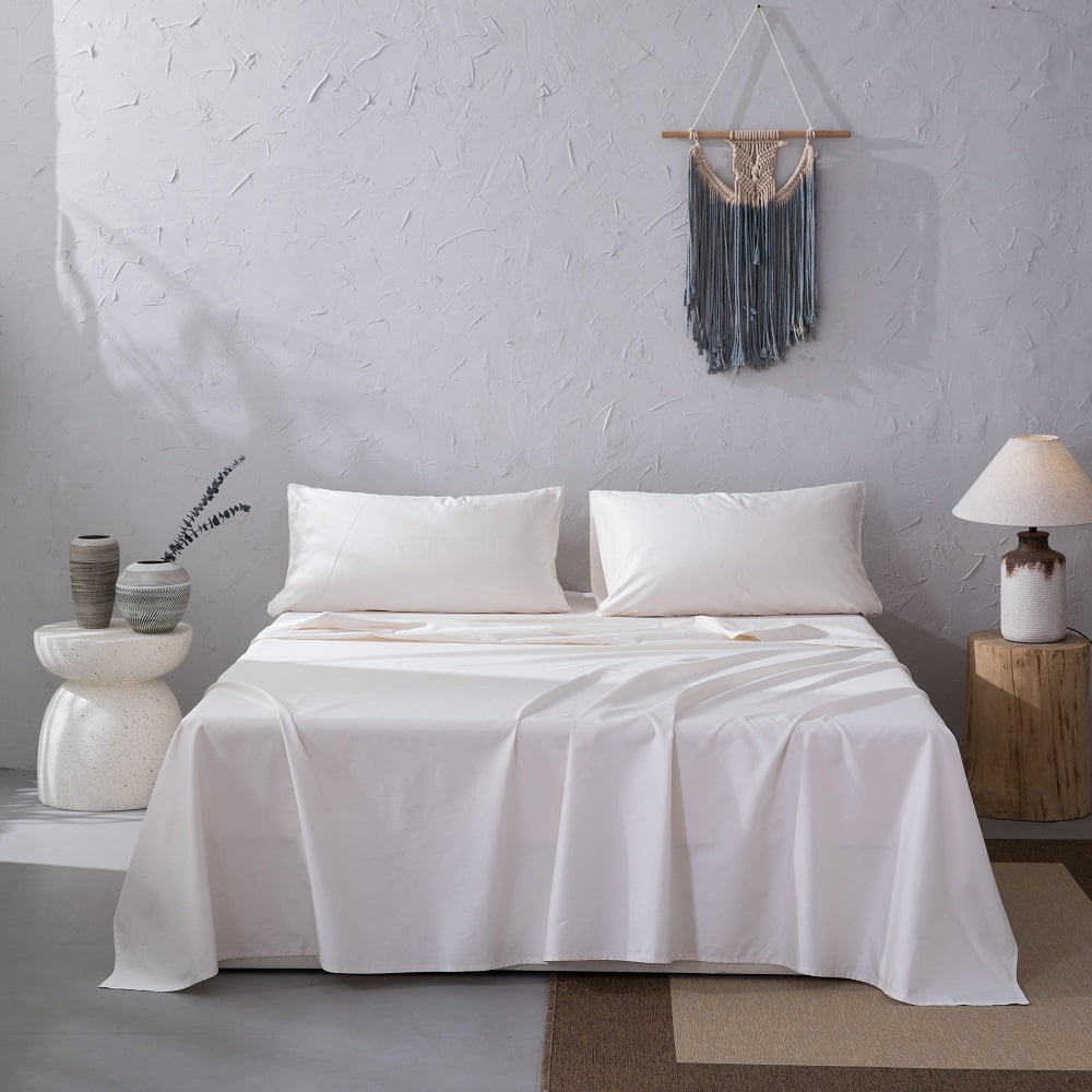 Ivory Queen Cotton Sateen Hotel Collection Sheet Set