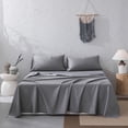 thumbnail image 1 of Texture & Looms Cotton Sateen Hotel Collection 400 TC Sheet Set, 17" Deep Pocket, Full Size 4PC Set, Luxury Bedding for Adults, 1 of 4