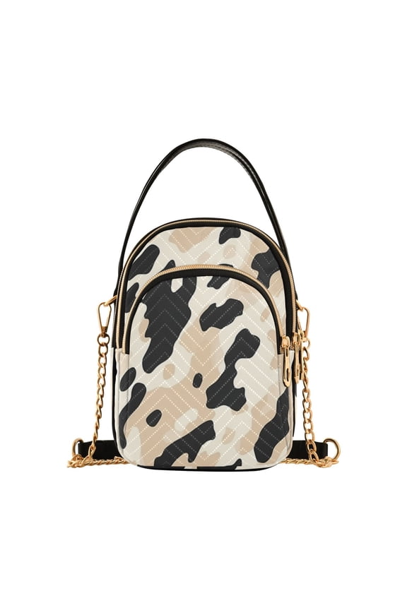 Texture Pattern Design Women's Crossbody Handbags Leather Crossbody Bags Fanny Pack Chest Bag for Travel