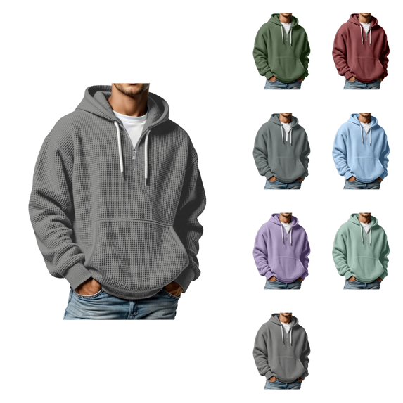 Texture Zip-Up Hooded Sweatshirt, Full-Zip Pullover with Front Pockets, Ecosmart , Comfortable Lightweight Athletic Jacket
